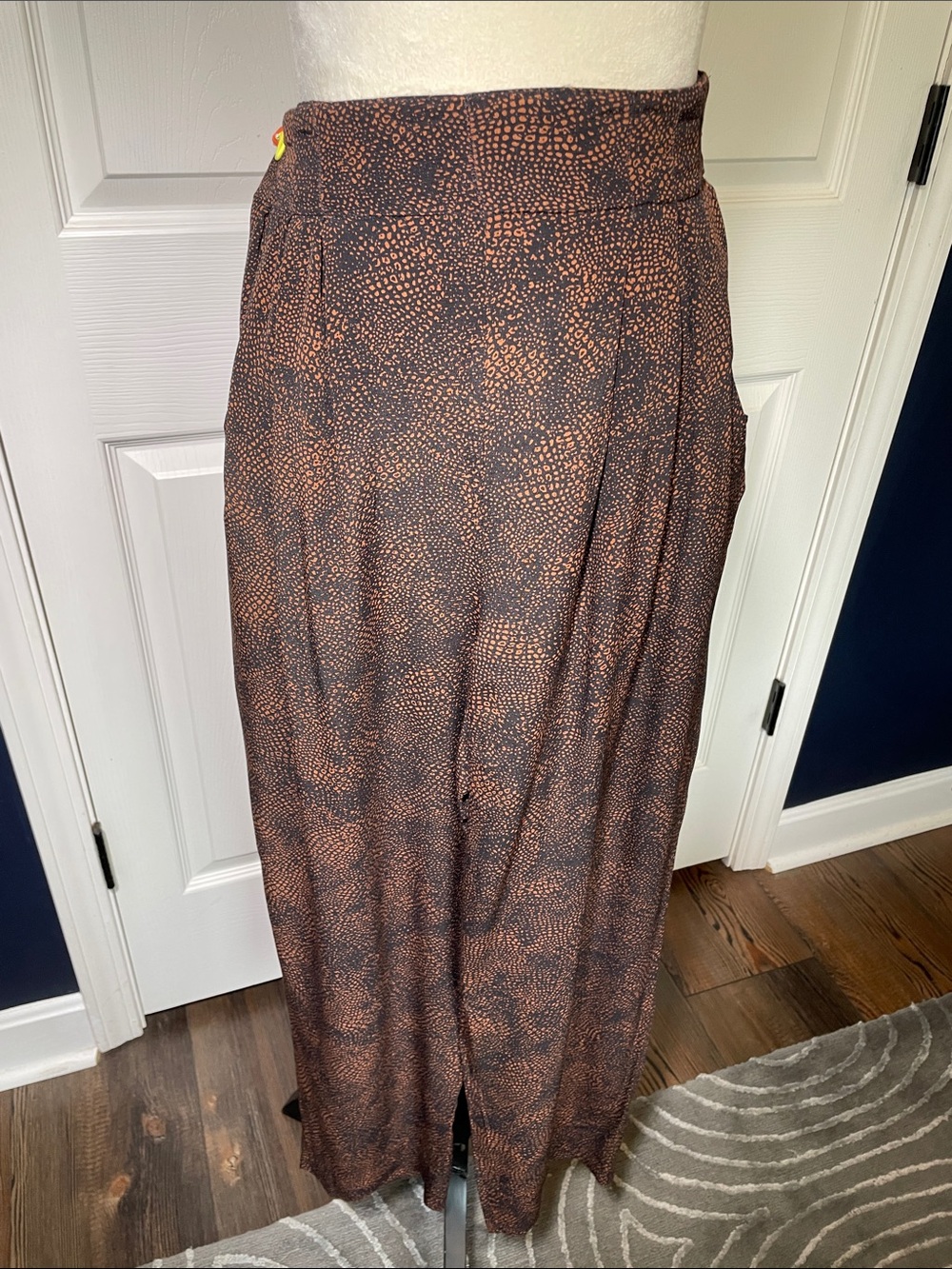 Vintage Carole Little Tropical Floral Wrap Top Pull On Cropped Pants Size Medium - Picture 6 of 15